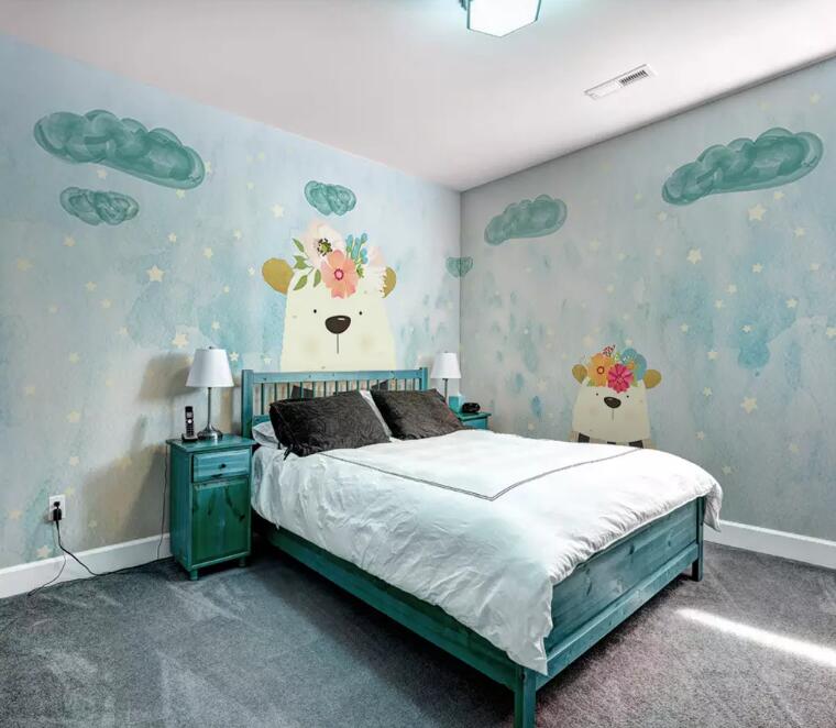 3D Cute Bear 425 Wall Murals Wallpaper AJ Wallpaper 2