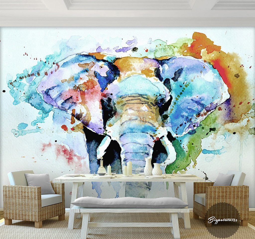 3D Graffiti Elephant 415 Wall Murals Wallpaper AJ Wallpaper 2