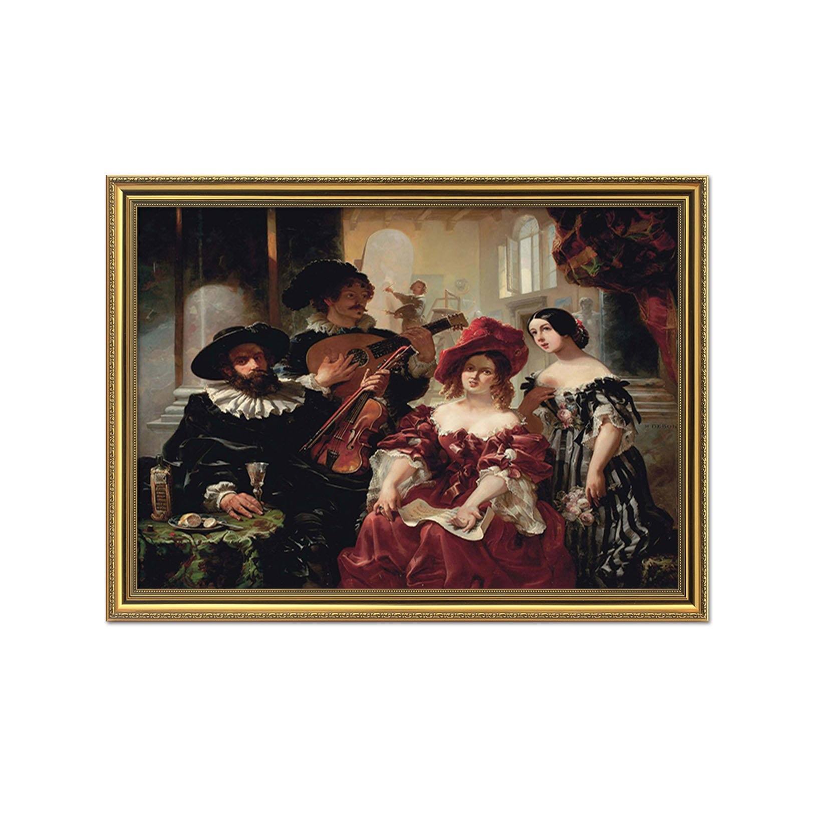 3D Music Performance 031 Fake Framed Print Painting Wallpaper AJ Creativity Home