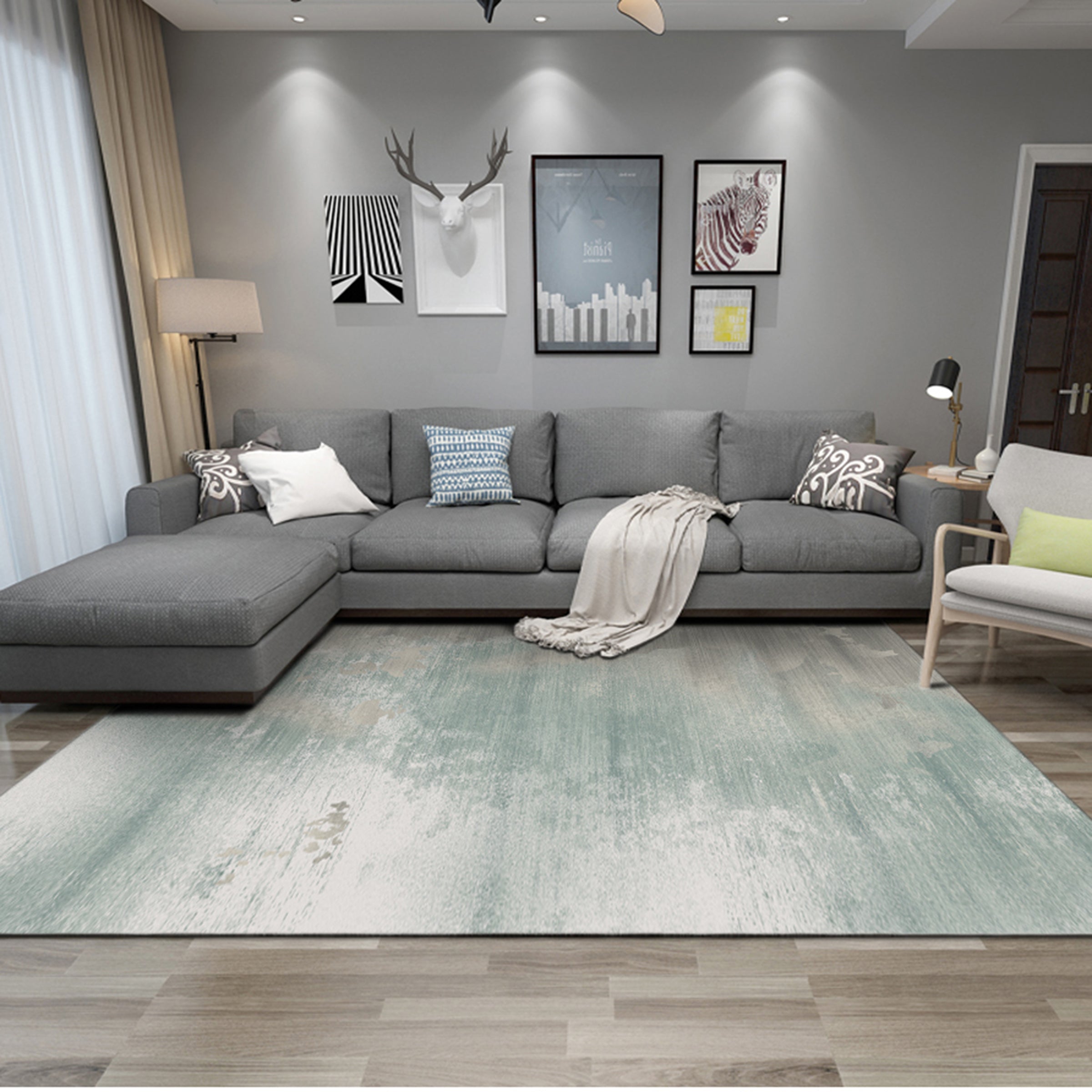 3D Light Green WG053 Non Slip Rug Mat Mat AJ Creativity Home