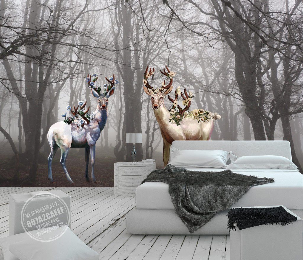 3D Elk 208 Wall Murals Wallpaper AJ Wallpaper 2
