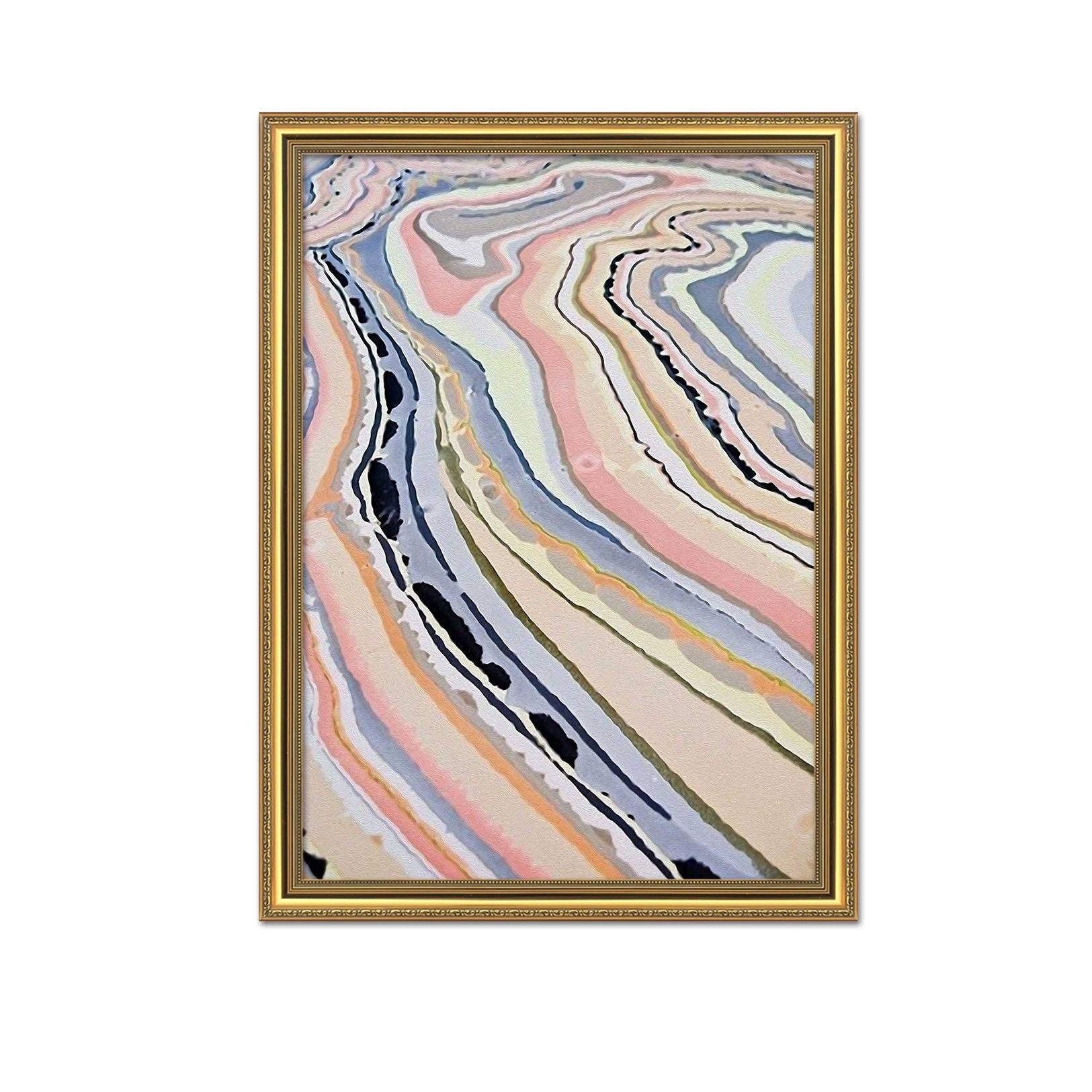3D Color Wave 078 Fake Framed Print Painting Wallpaper AJ Creativity Home