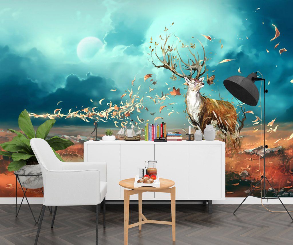 3D Elk 90 Wall Murals Wallpaper AJ Wallpaper 2