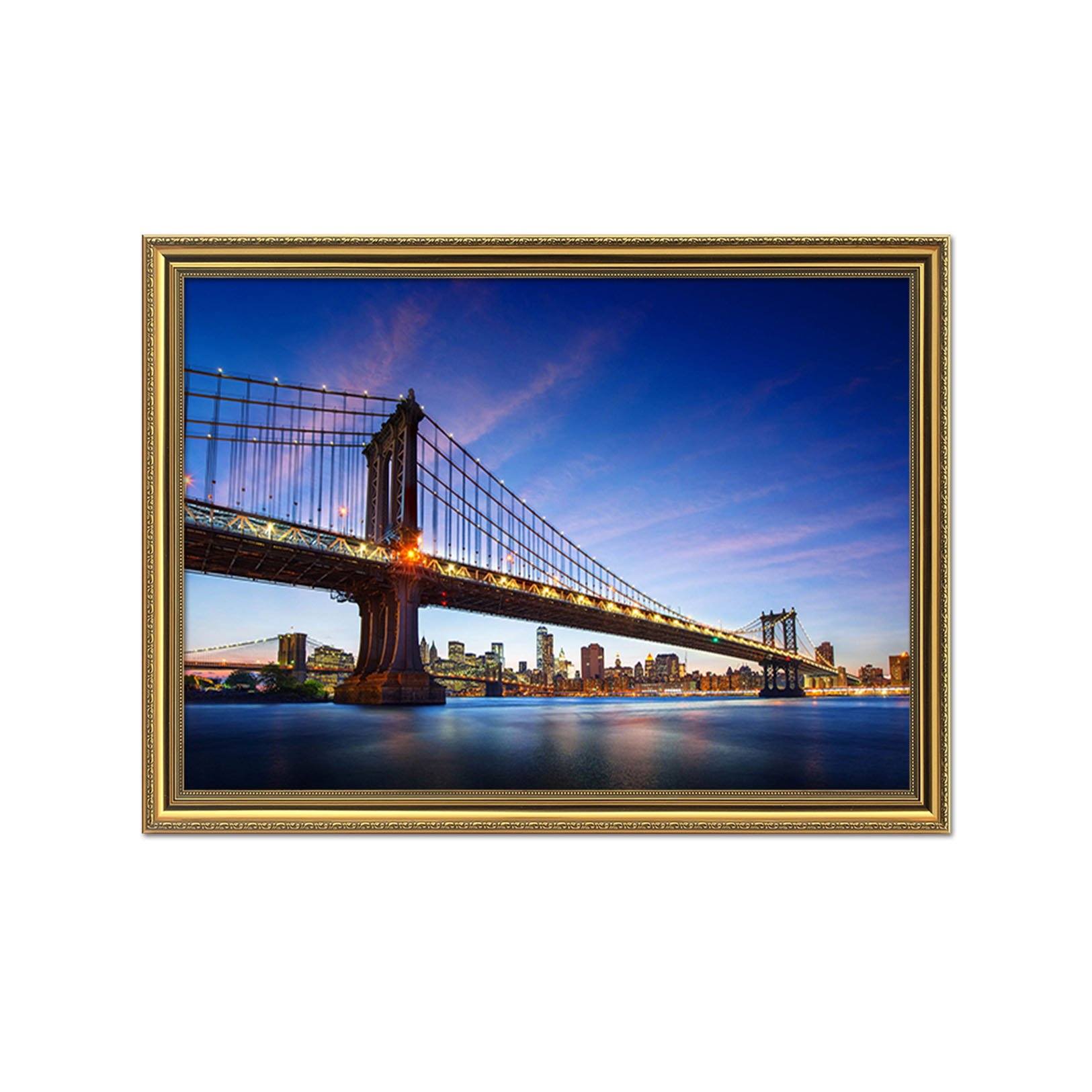 3D Sea Bridge 155 Fake Framed Print Painting Wallpaper AJ Creativity Home