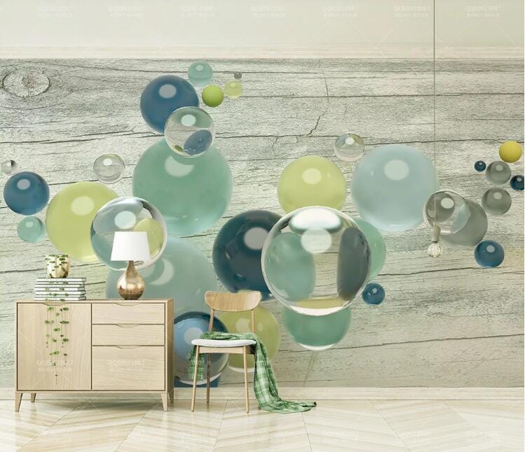 3D Green Sphere WC121 Wall Murals Wallpaper AJ Wallpaper 2