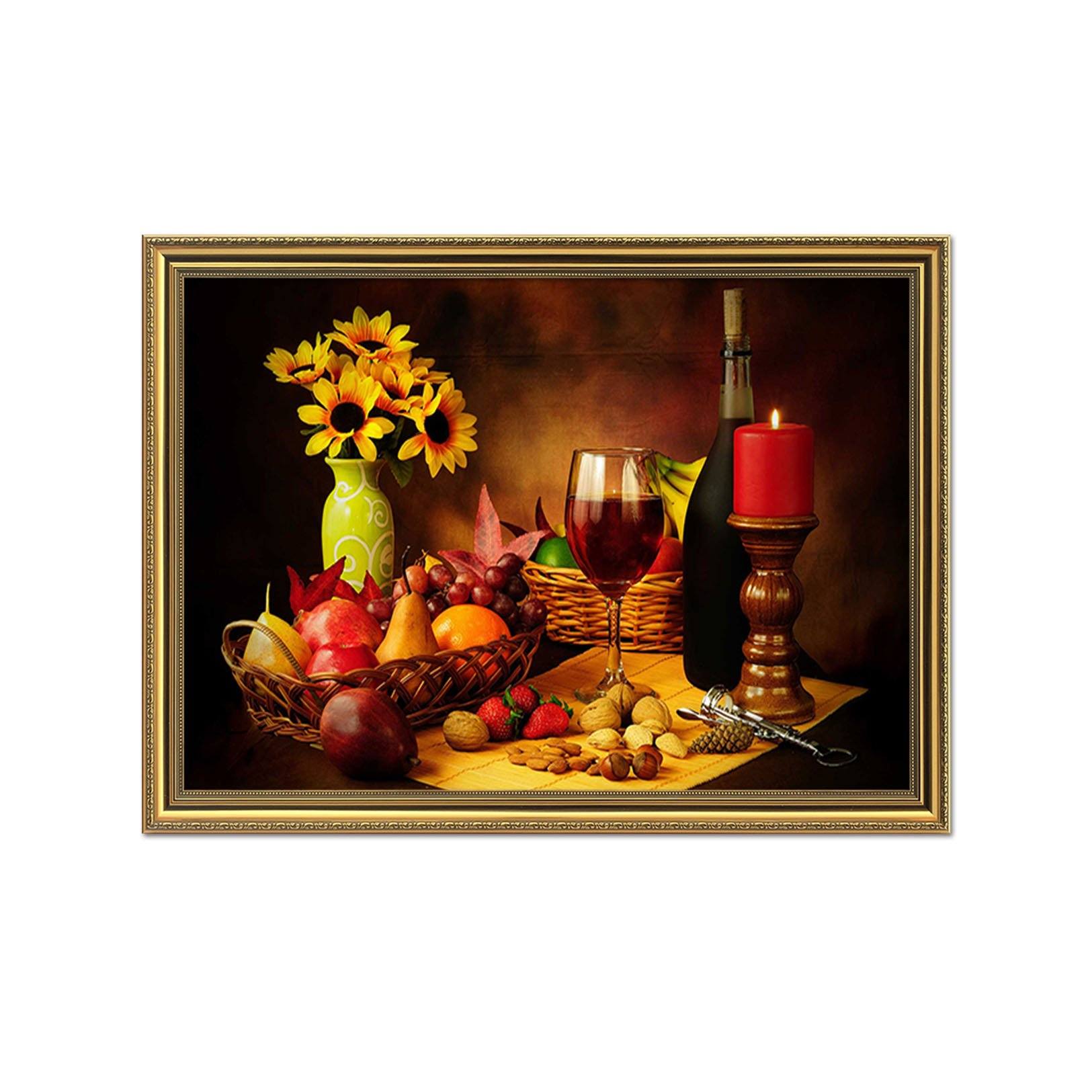 3D Single Light Dinner 117 Fake Framed Print Painting Wallpaper AJ Creativity Home