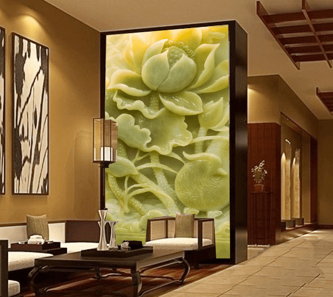 Green Jade Lotus Wallpaper AJ Wallpaper