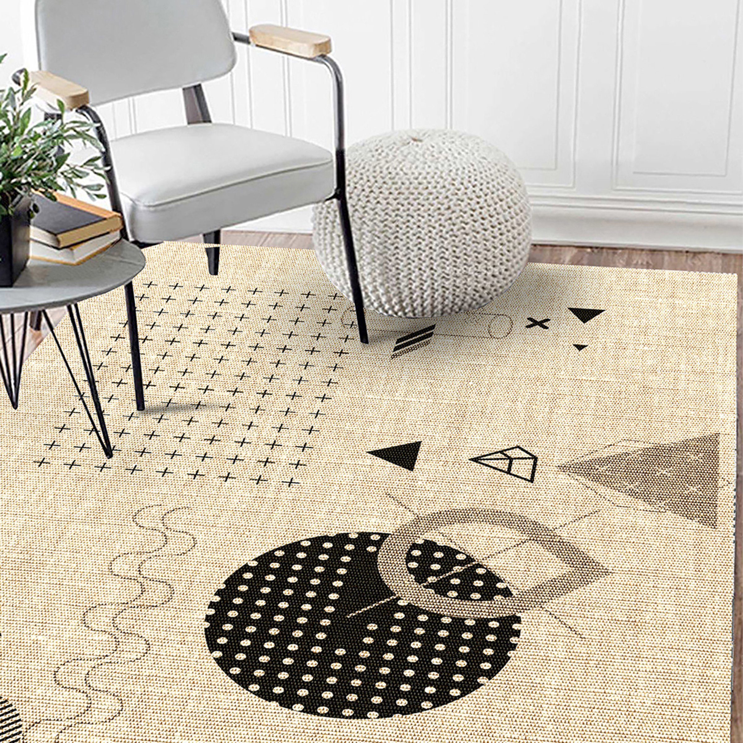 3D Black Geometry WG100 Non Slip Rug Mat Mat AJ Creativity Home