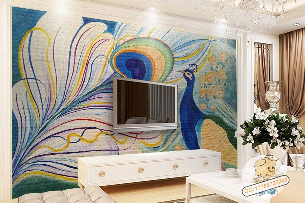 3D Peacock 211 Wall Murals Wallpaper AJ Wallpaper 2