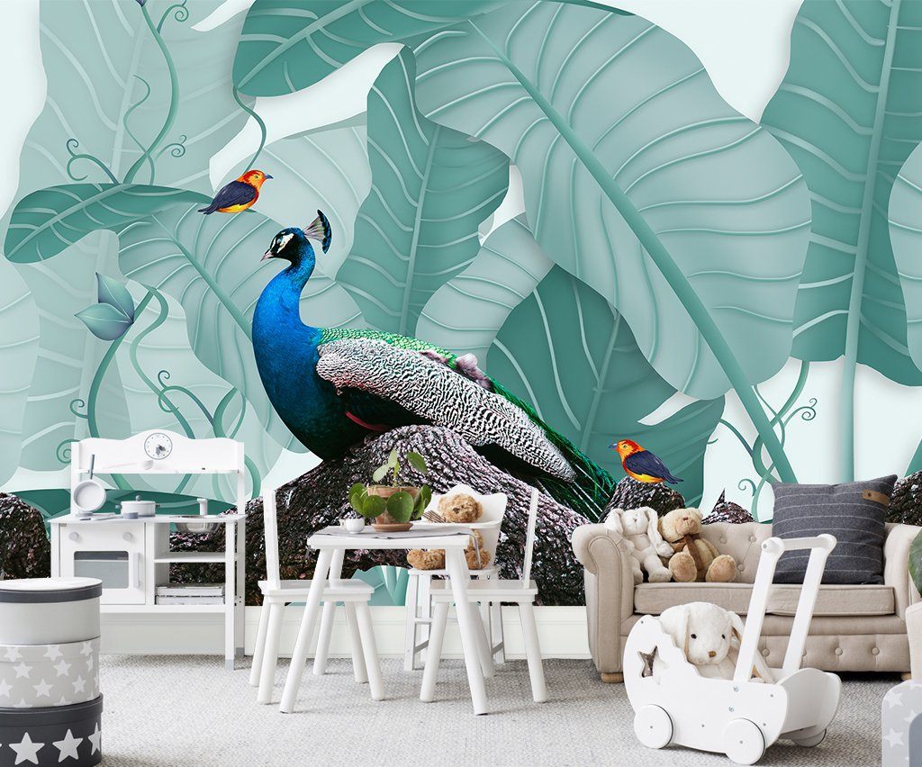 3D Peacock 116 Wall Murals Wallpaper AJ Wallpaper 2