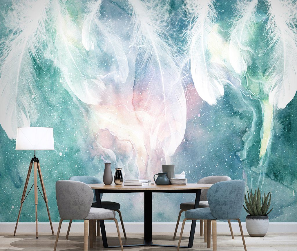3D Feather 112 Wall Murals Wallpaper AJ Wallpaper 2