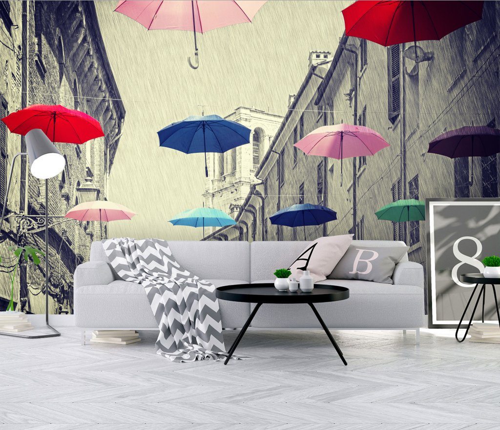 3D Umbrella 698 Wall Murals Wallpaper AJ Wallpaper 2