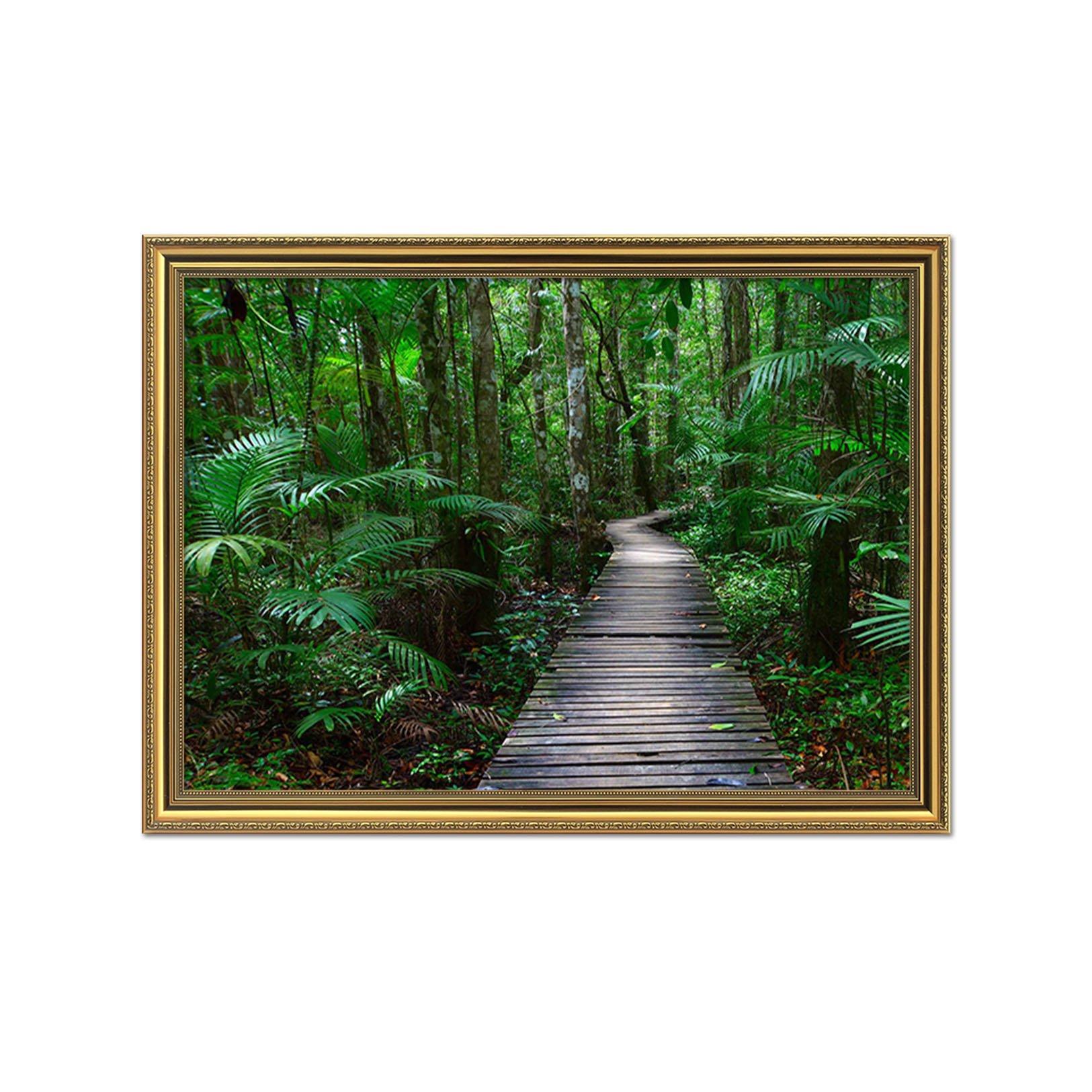 3D Quiet Trail 072 Fake Framed Print Painting Wallpaper AJ Creativity Home
