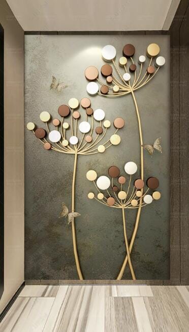 3D Diamond Dandelion WC281 Wall Murals Wallpaper AJ Wallpaper 2