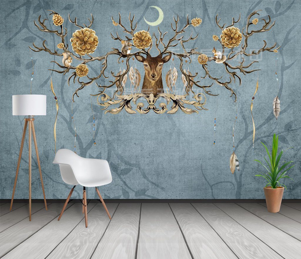 3D Elk 313 Wall Murals Wallpaper AJ Wallpaper 2