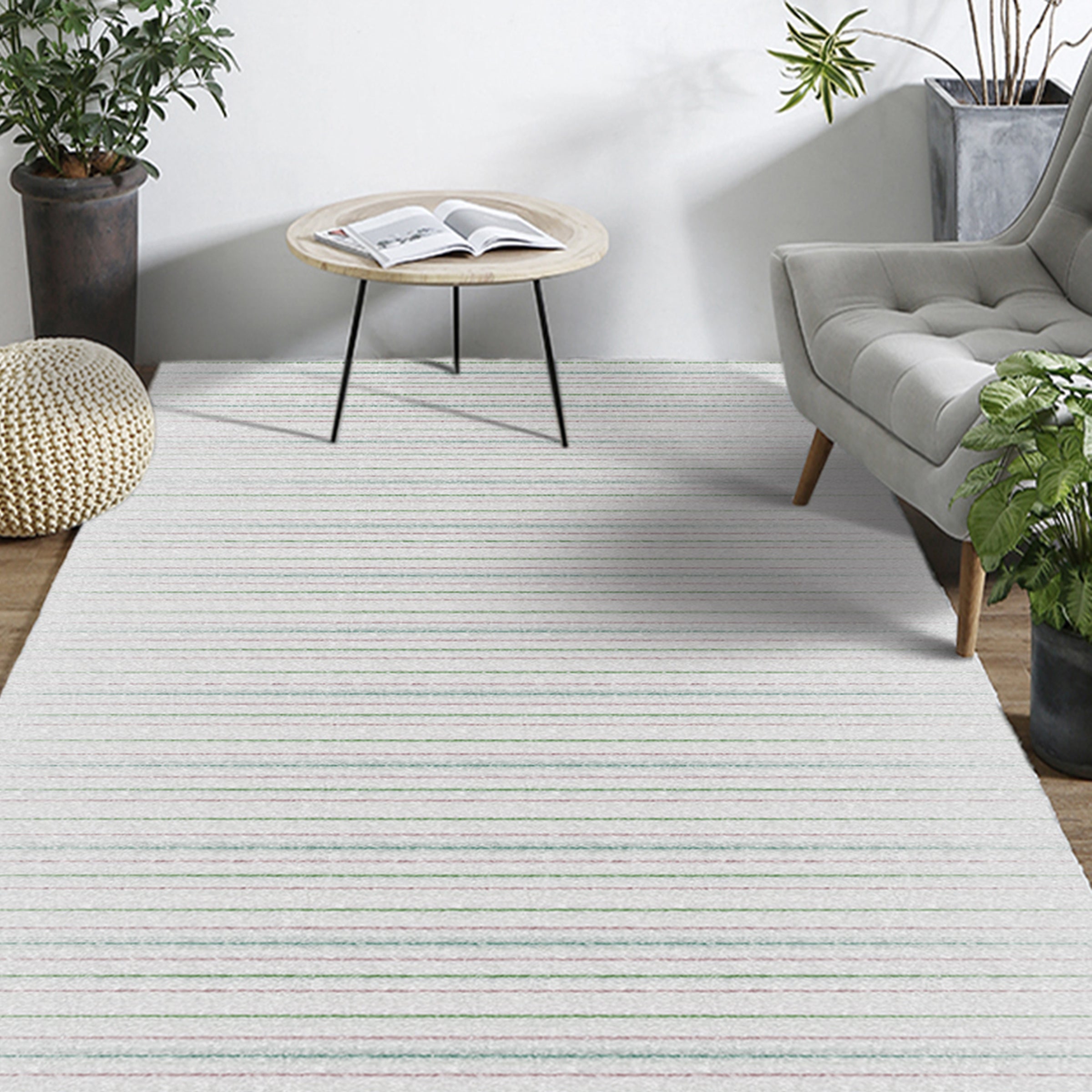 3D Color Stripe WG218 Non Slip Rug Mat Mat AJ Creativity Home