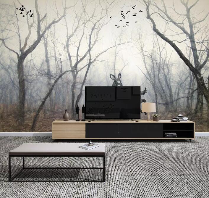 3D Woods Deer 918 Wall Murals Wallpaper AJ Wallpaper 2