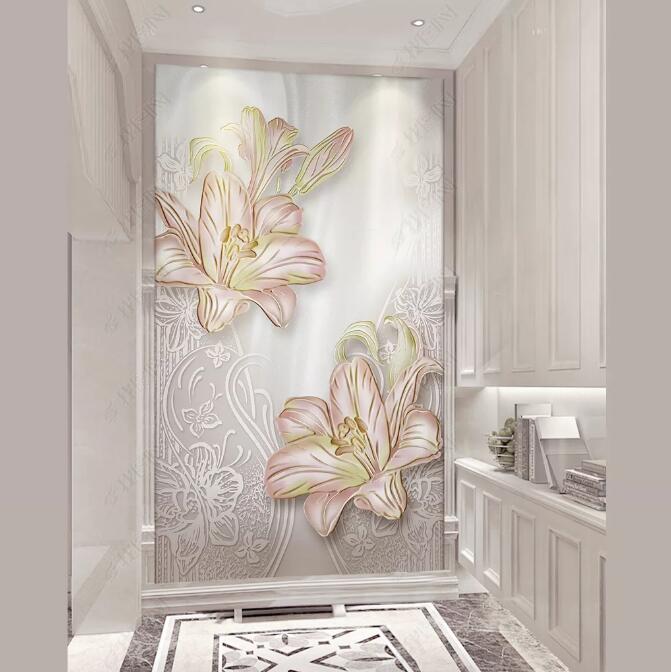 3D Flower Pattern 1001 Wall Murals Wallpaper AJ Wallpaper 2