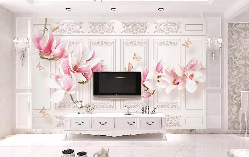 3D Pink Pear Flower 1157 Wall Murals Wallpaper AJ Wallpaper 2