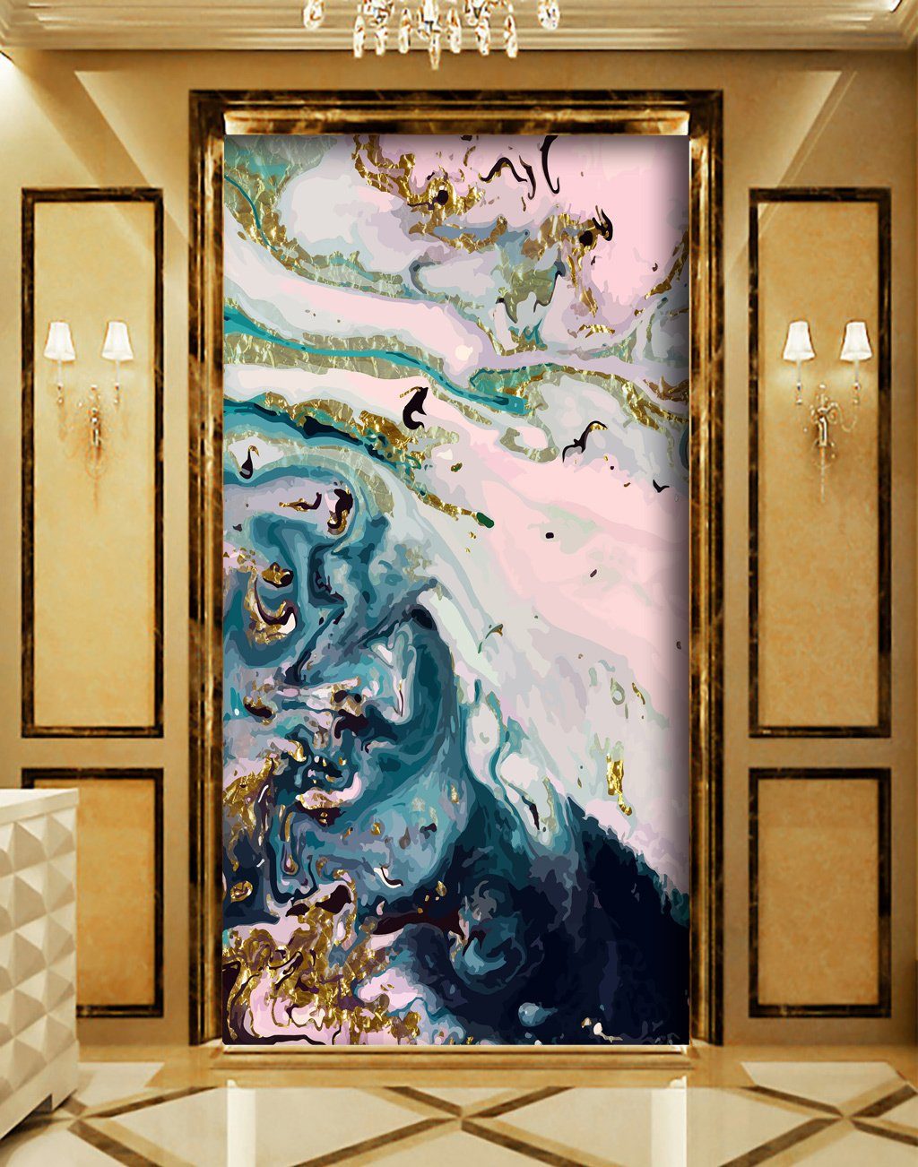 3D Mountain River Map 500 Wall Murals Wallpaper AJ Wallpaper 2