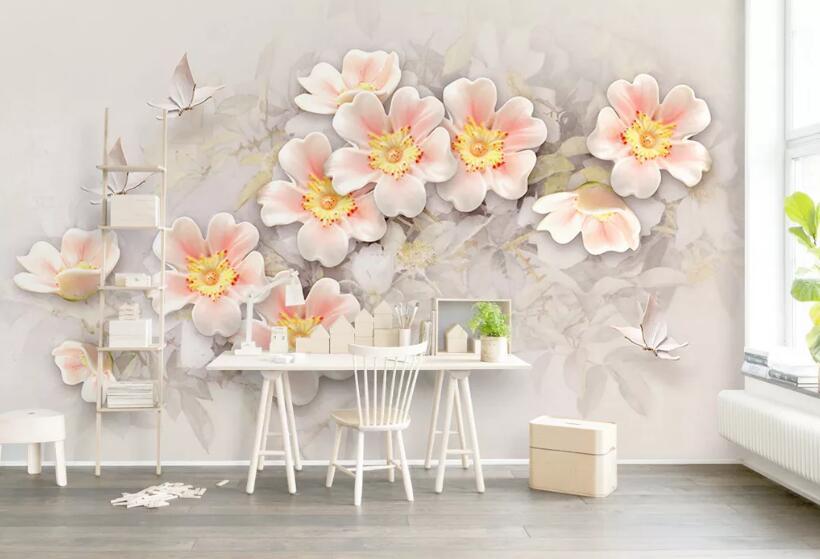 3D Beautiful Flowers 1286 Wall Murals Wallpaper AJ Wallpaper 2
