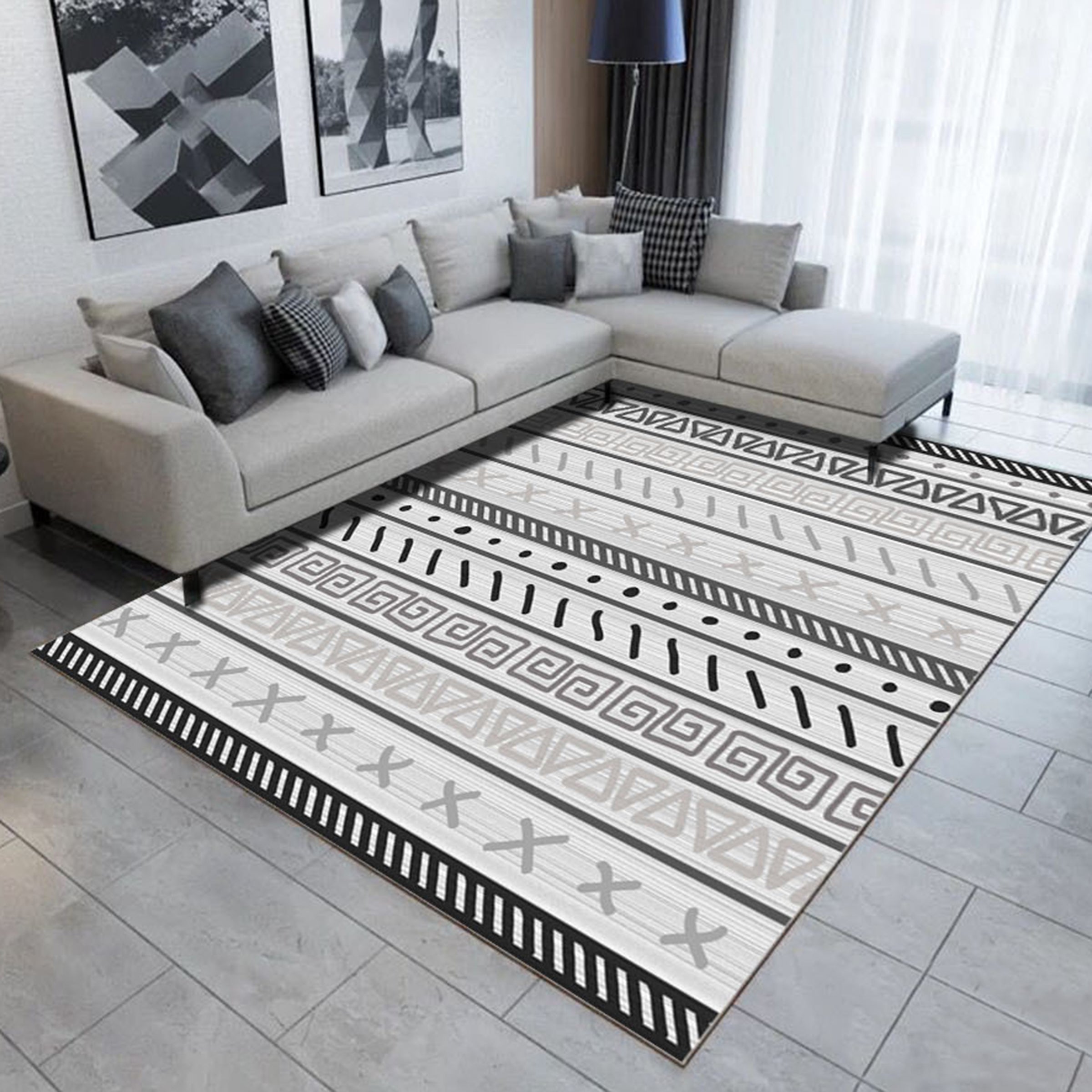 3D Color Geometry WG473 Non Slip Rug Mat Mat AJ Creativity Home