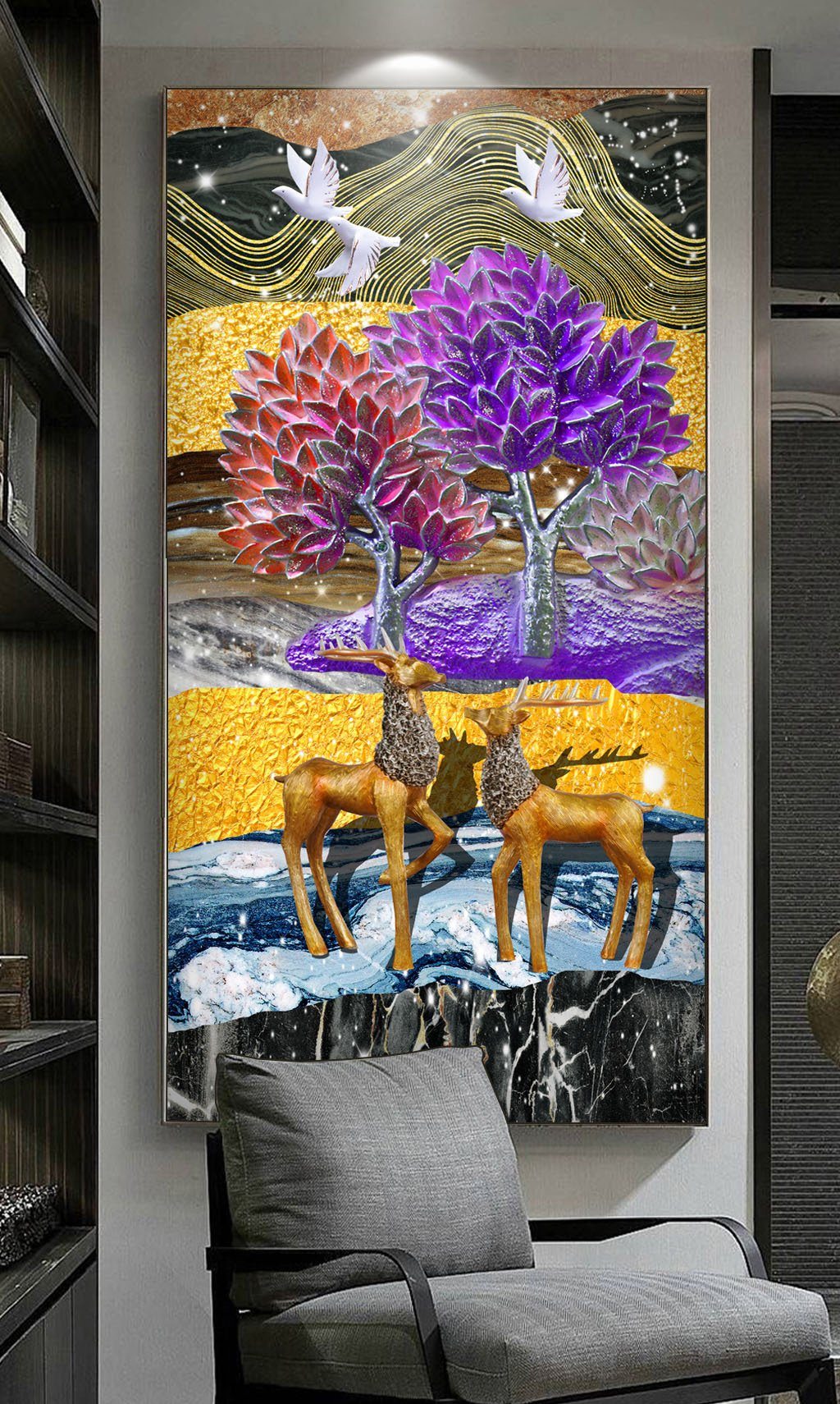 3D Forest Fawn 599 Wall Murals Wallpaper AJ Wallpaper 2
