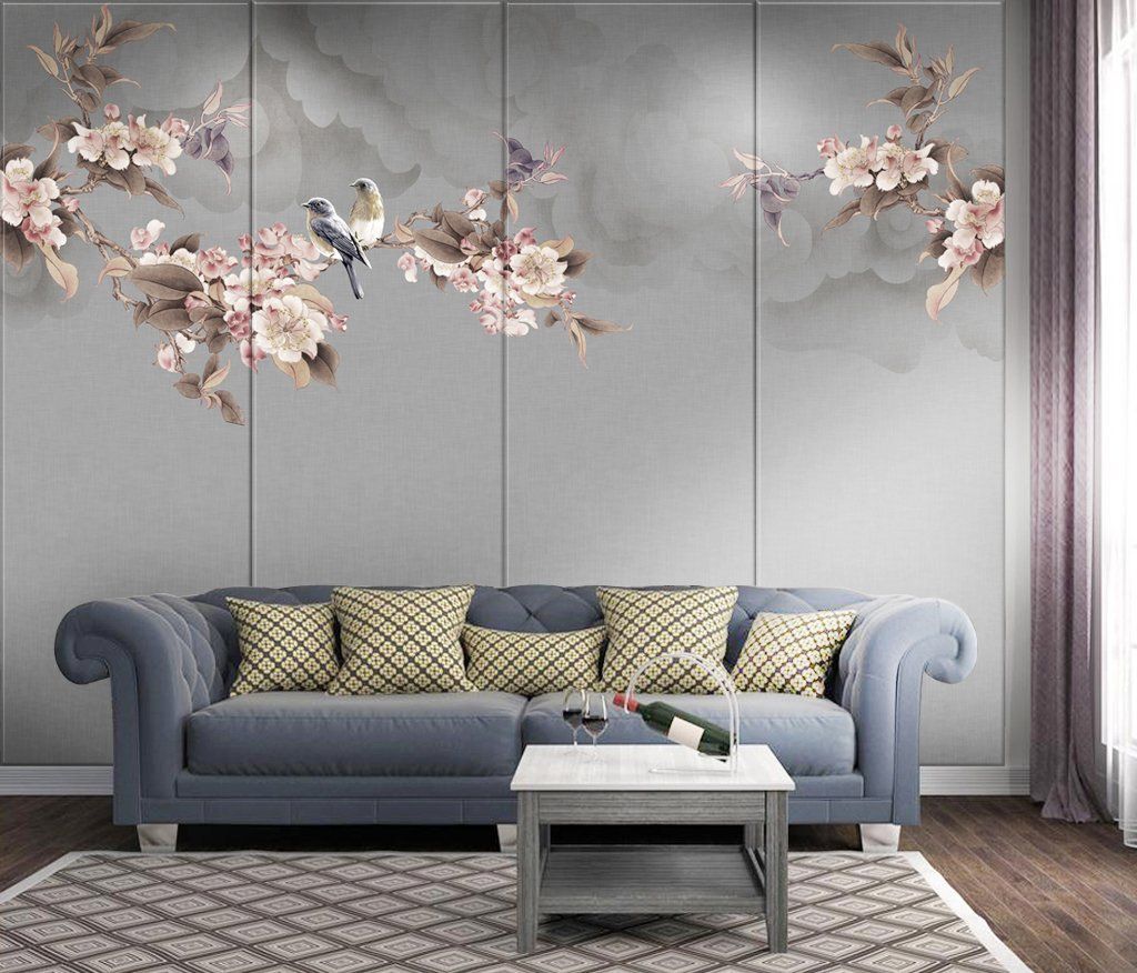 3D Bird Branch 459 Wall Murals Wallpaper AJ Wallpaper 2