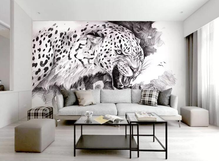 3D Leopard Cub 1084 Wall Murals Wallpaper AJ Wallpaper 2