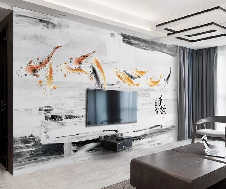 3D Goldfish 975 Wall Murals Wallpaper AJ Wallpaper 2