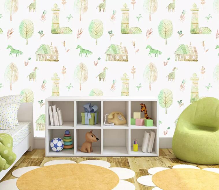 3D Pony Leaves 1100 Wall Murals Wallpaper AJ Wallpaper 2