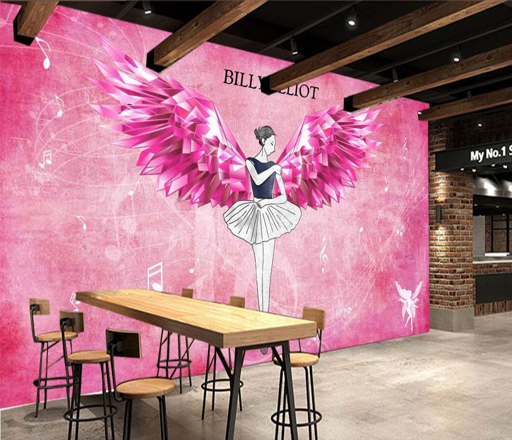 3D Pink Wings 590 Wall Murals Wallpaper AJ Wallpaper 2