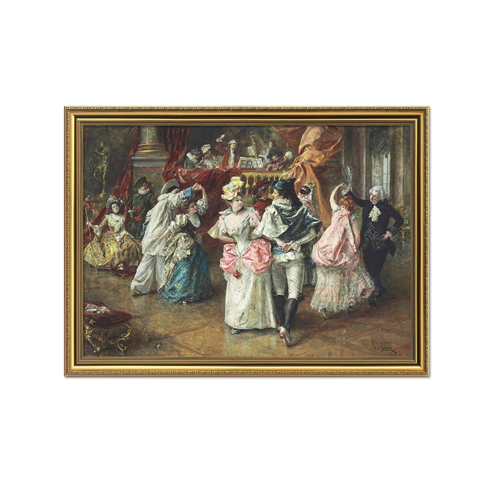 3D Dance Together 030 Fake Framed Print Painting Wallpaper AJ Creativity Home