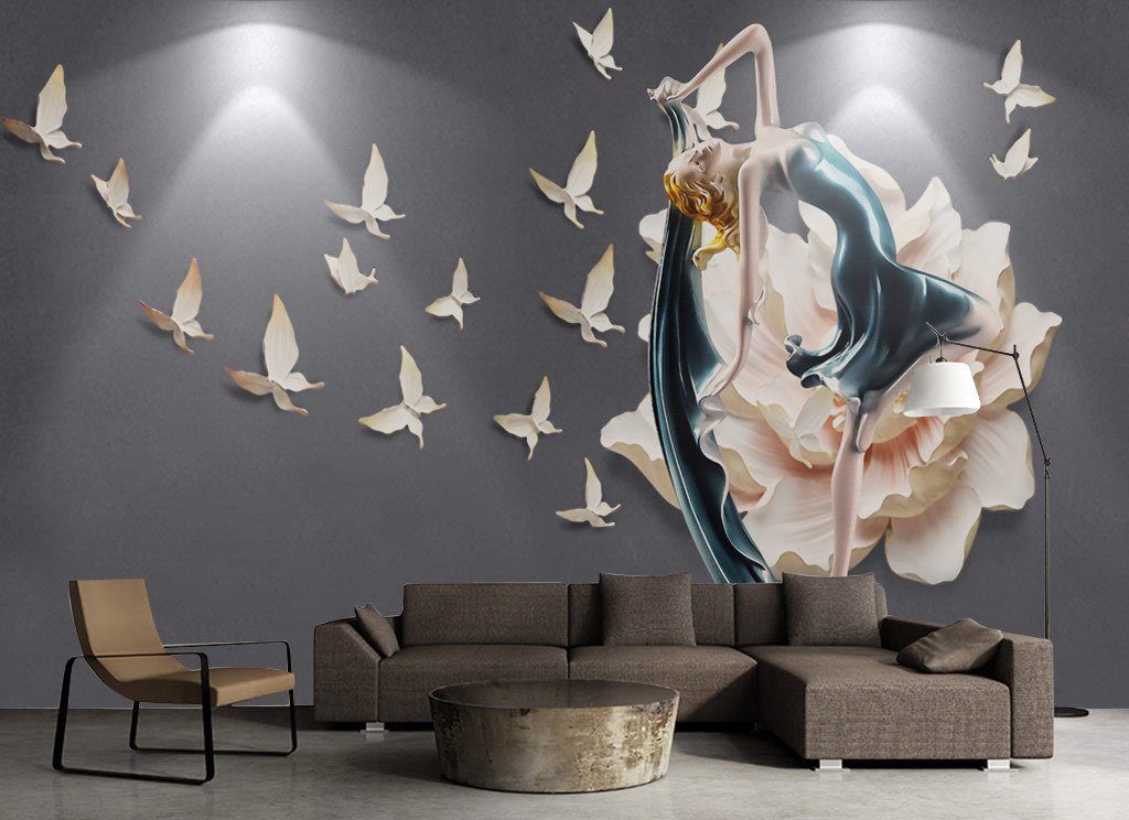 3D Butterfly Beauty 66 Wall Murals Wallpaper AJ Wallpaper 2
