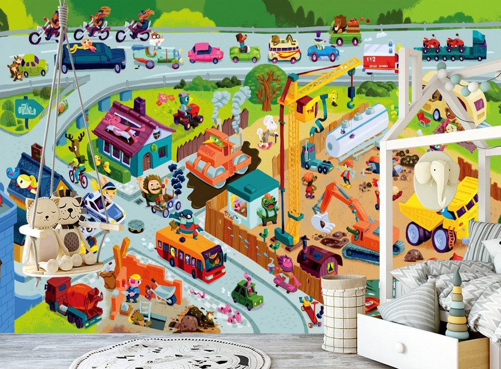 3D Car World 858 Wall Murals Wallpaper AJ Wallpaper 2