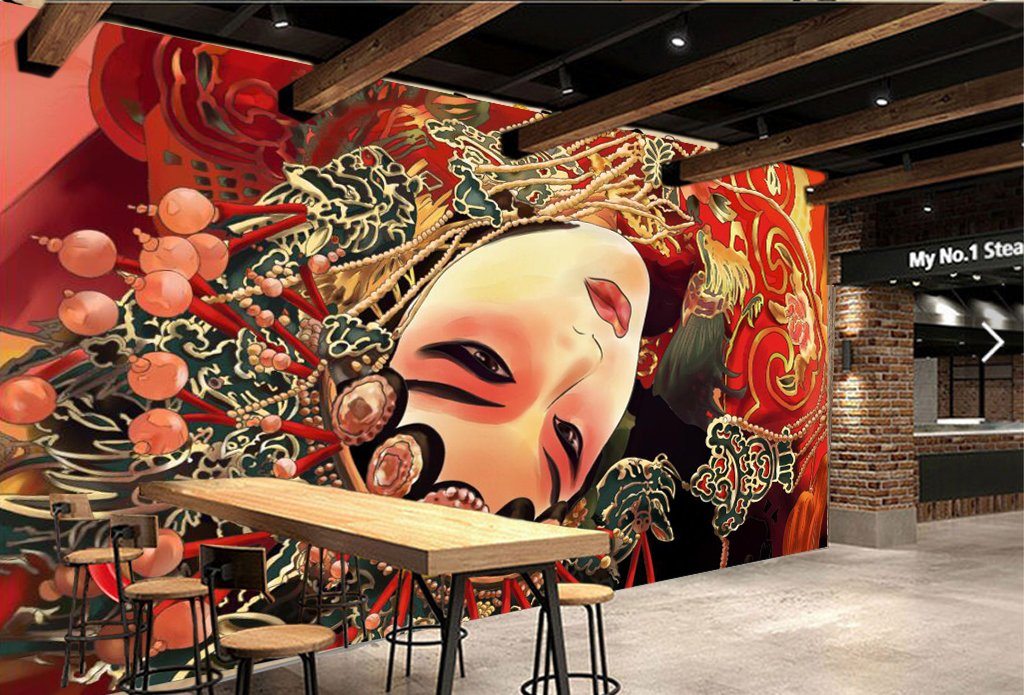 3D Peking Opera Woman 524 Wall Murals Wallpaper AJ Wallpaper 2