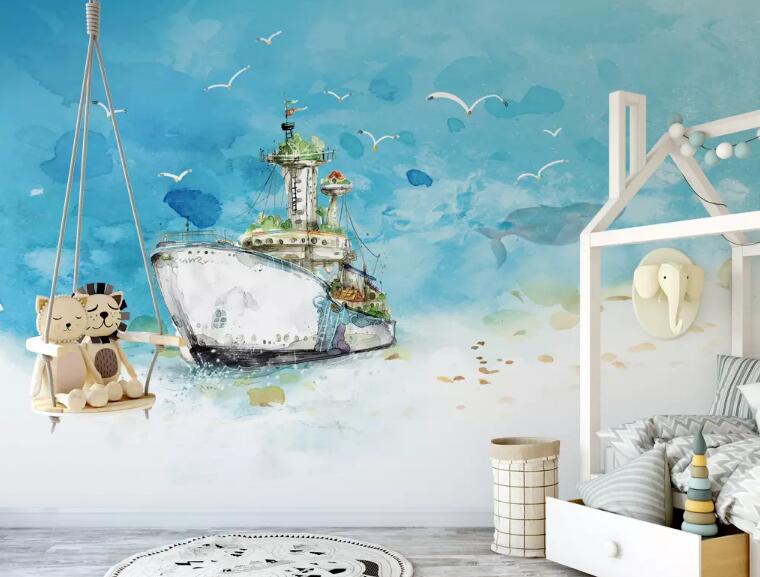 3D Ship Seabird 080 Wall Murals Wallpaper AJ Wallpaper 2