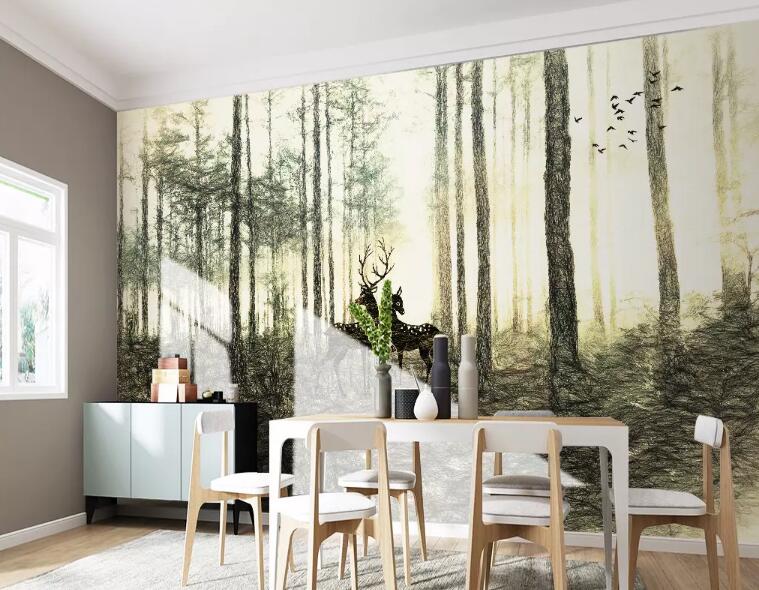 3D Forest 866 Wall Murals Wallpaper AJ Wallpaper 2