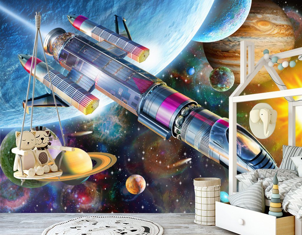 3D Rocket Launch 857 Wall Murals Wallpaper AJ Wallpaper 2