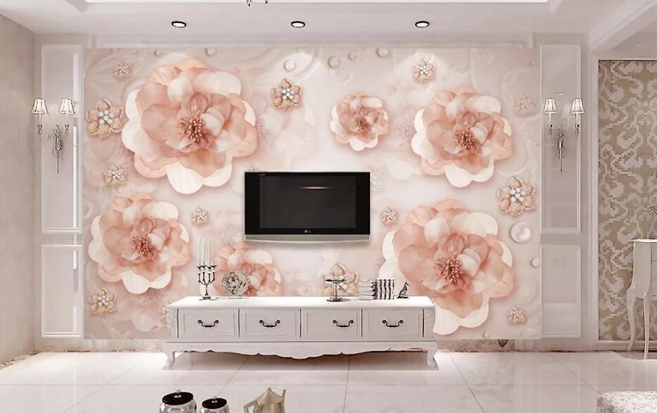 3D Marble Flower 986 Wall Murals Wallpaper AJ Wallpaper 2