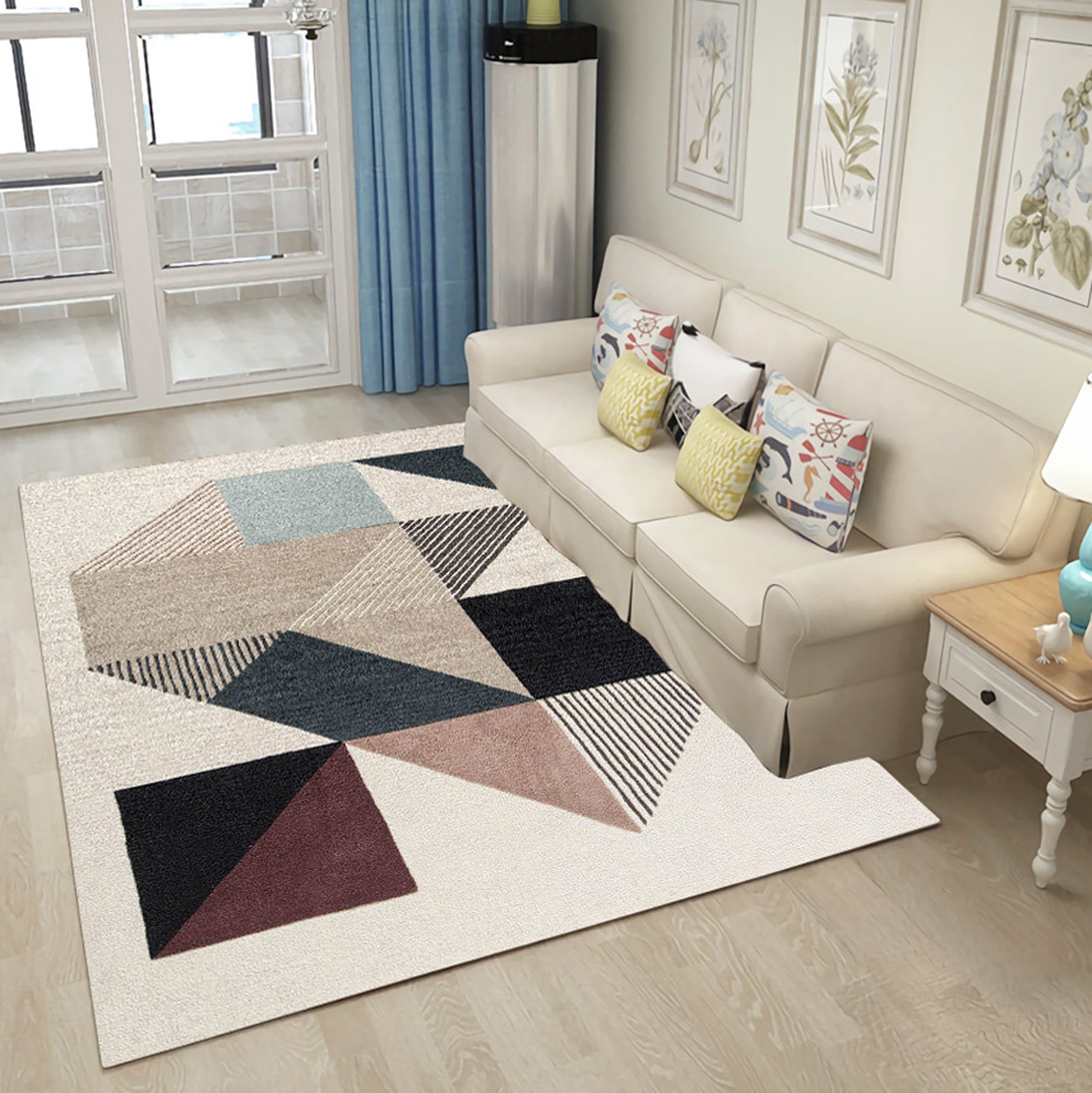 3D Gray Geometry WG032 Non Slip Rug Mat Mat AJ Creativity Home