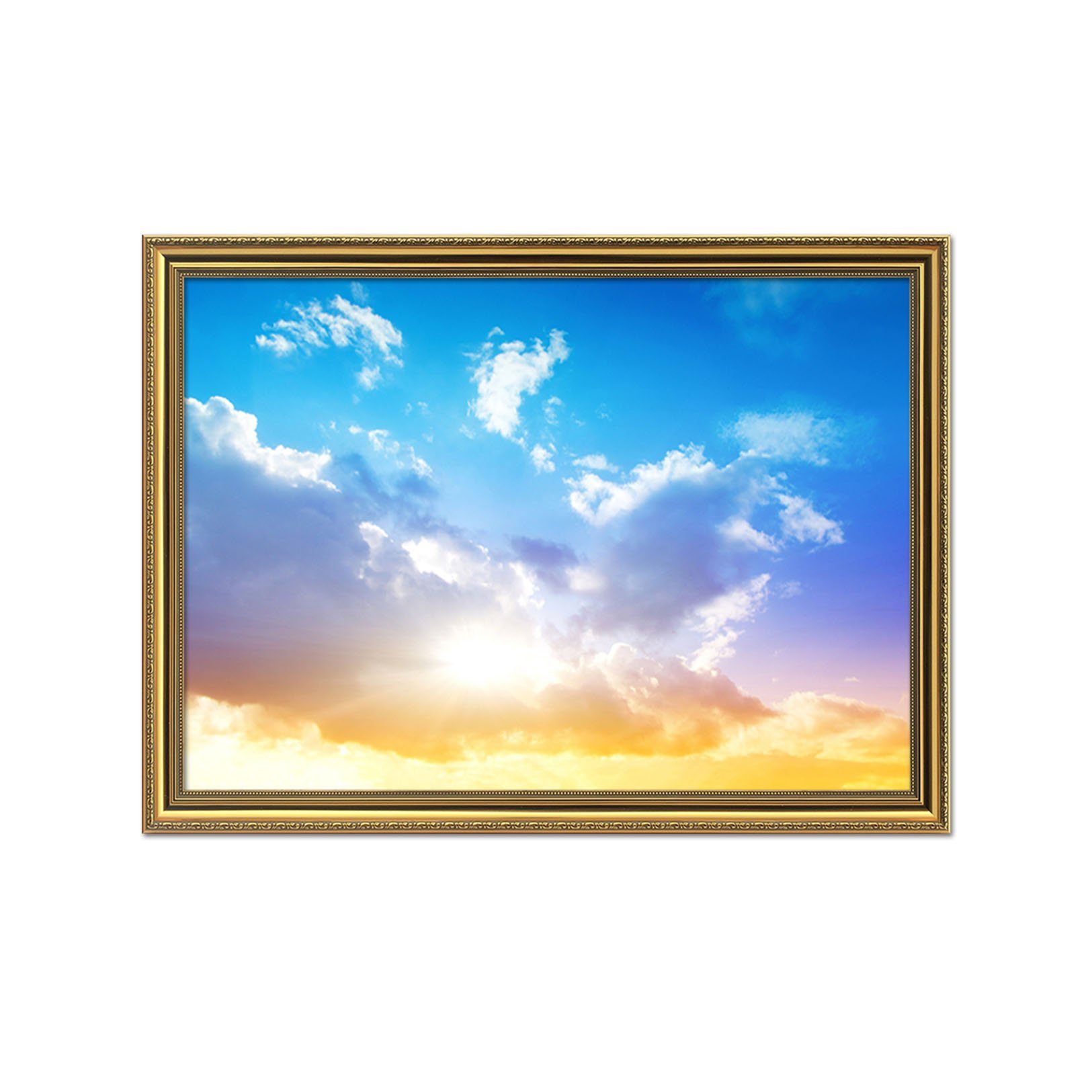 3D Dazzling Sunshine 017 Fake Framed Print Painting Wallpaper AJ Creativity Home