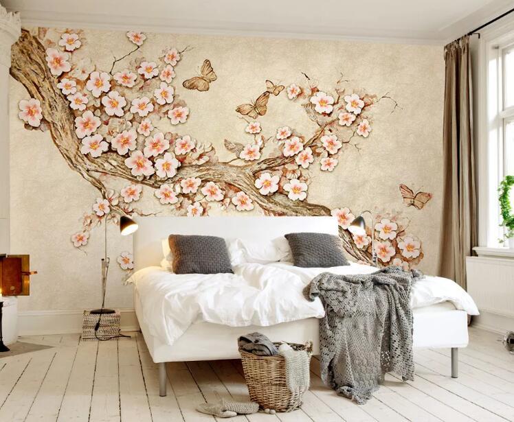 3D Branch Flower 1268 Wall Murals Wallpaper AJ Wallpaper 2