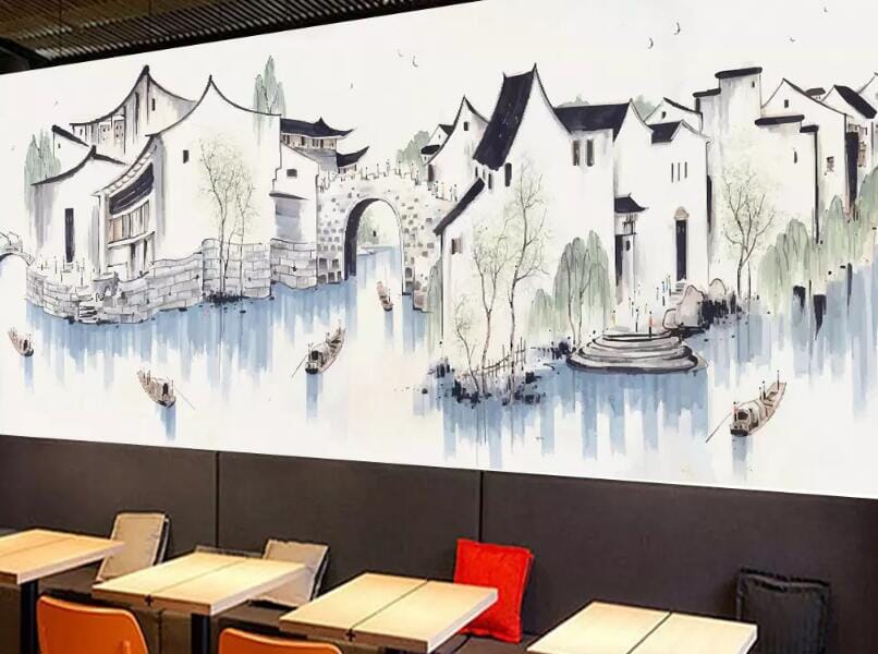 3D Water City 1512 Wall Murals Wallpaper AJ Wallpaper 2