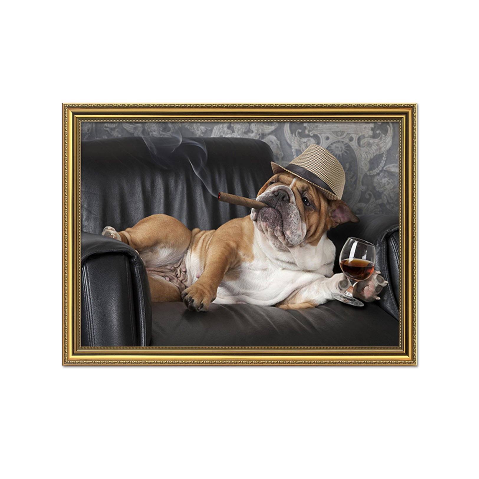 3D Social Shar Pei 059 Fake Framed Print Painting Wallpaper AJ Creativity Home