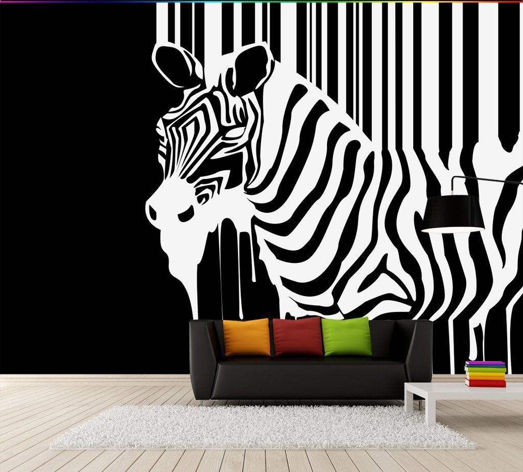 3D Zebra 449 Wall Murals Wallpaper AJ Wallpaper 2