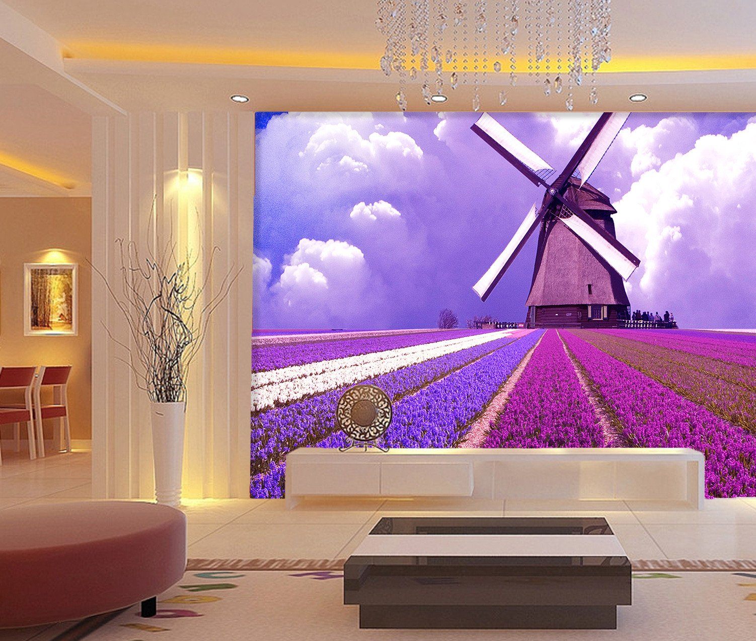 Colorful Flowers Fields Wallpaper AJ Wallpaper