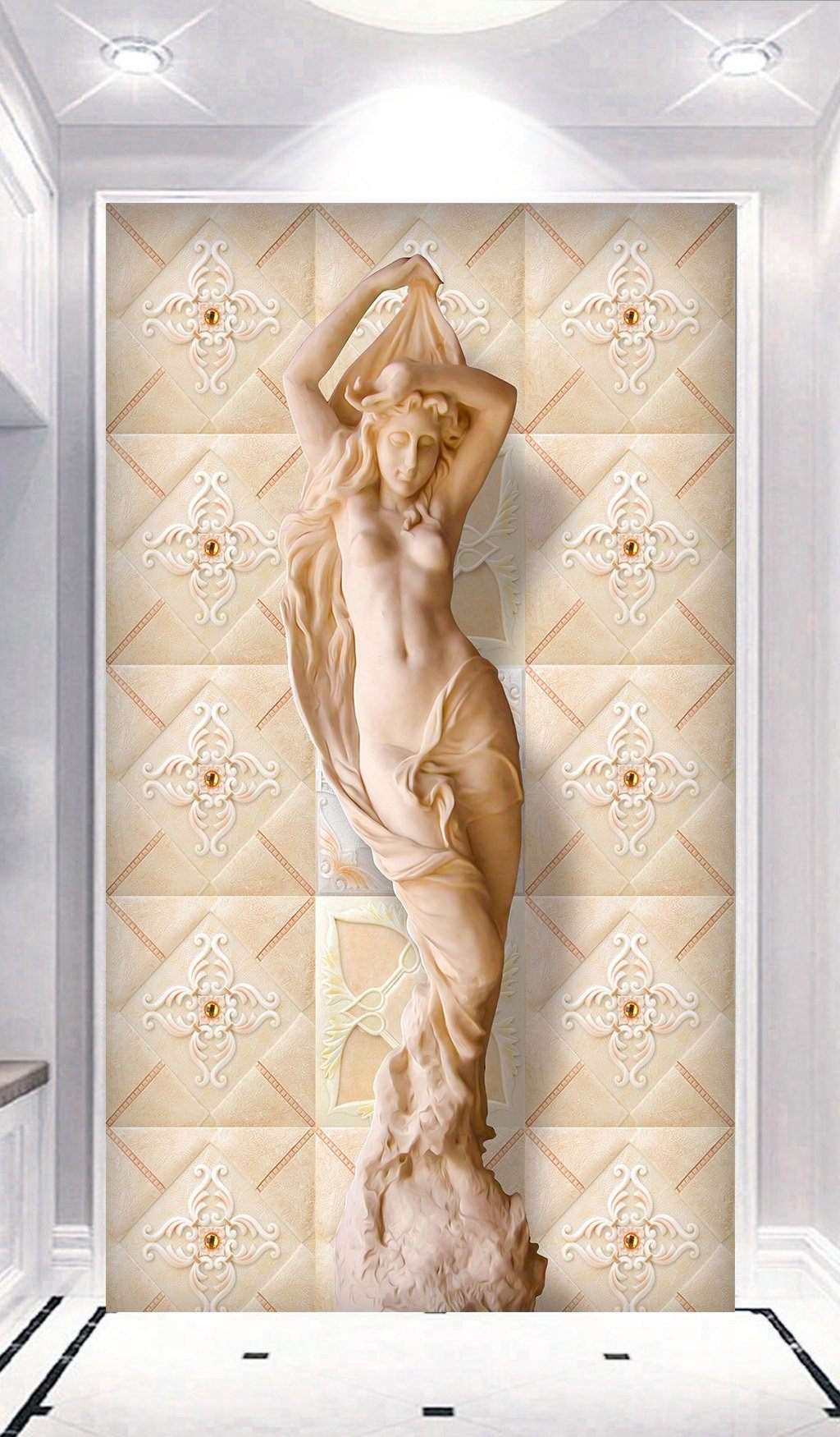 3D Carving Woman 627 Wall Murals Wallpaper AJ Wallpaper 2