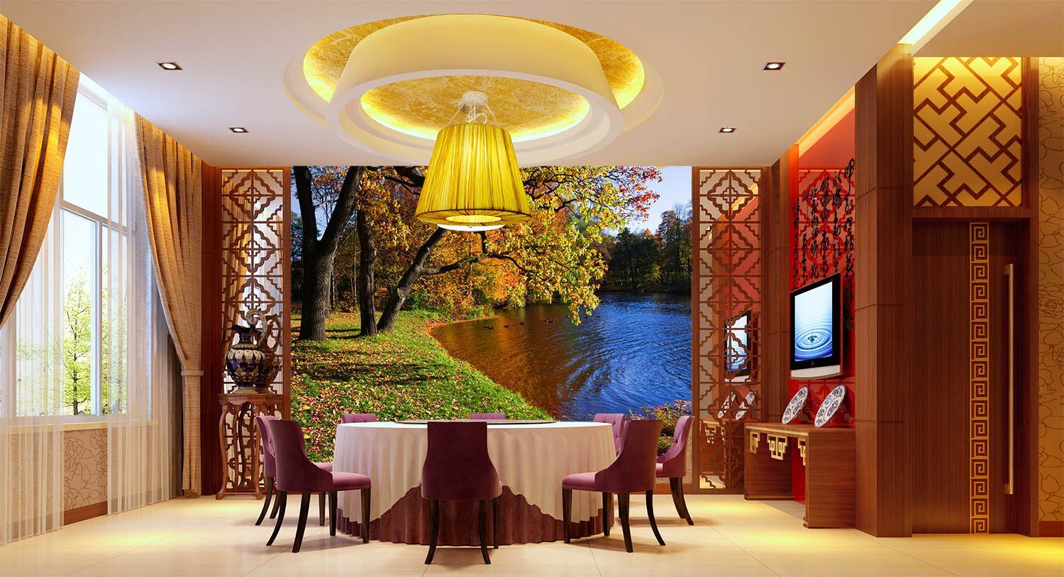 Lakeside Scenery Wallpaper AJ Wallpaper