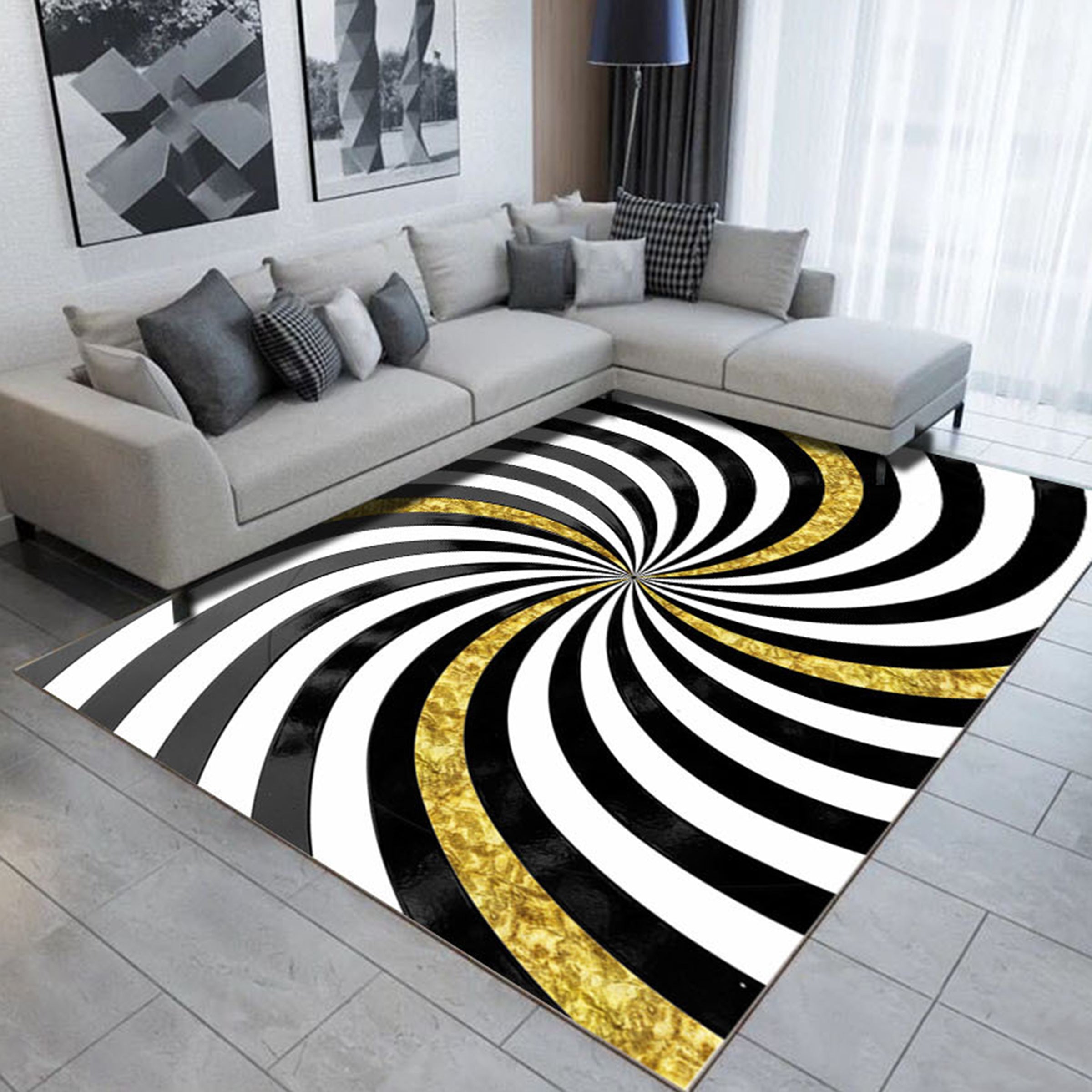 3D Colored Lines WG509 Non Slip Rug Mat Mat AJ Creativity Home